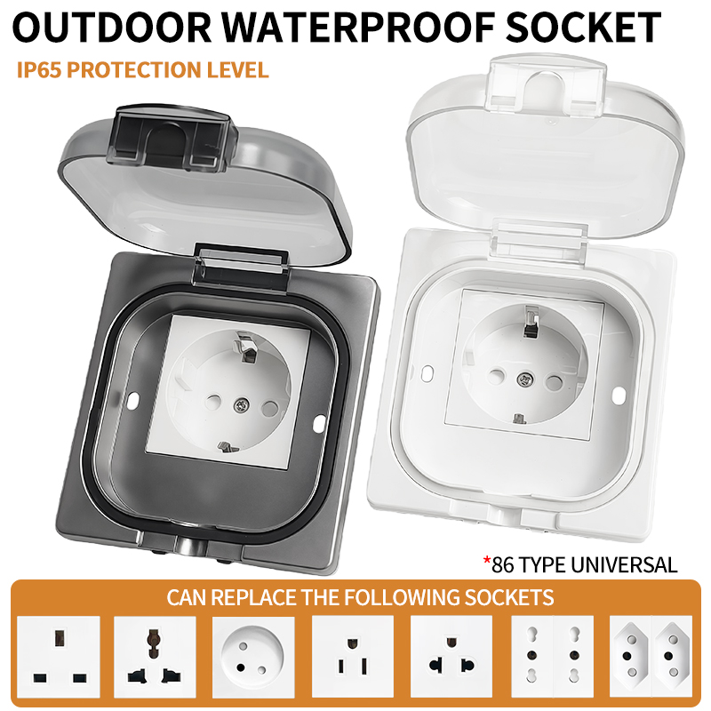 Outdoor Power Outlet Waterproof - IP65 Waterproof Outdoor Socket, 16A High