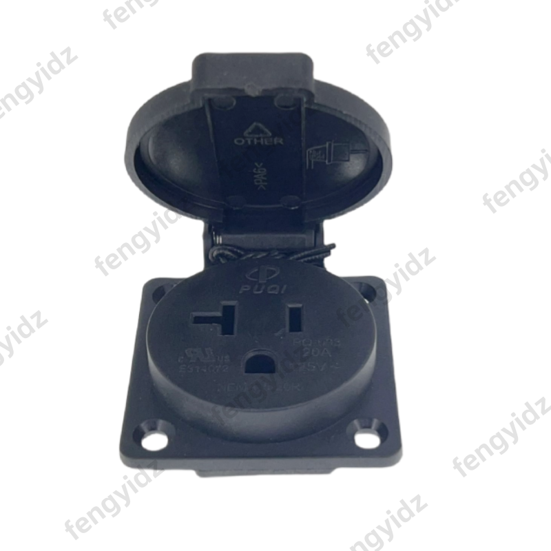 Black 125V 15A 20A IP44 CE Ame - Outdoor Power Inlet Box 评论和价格