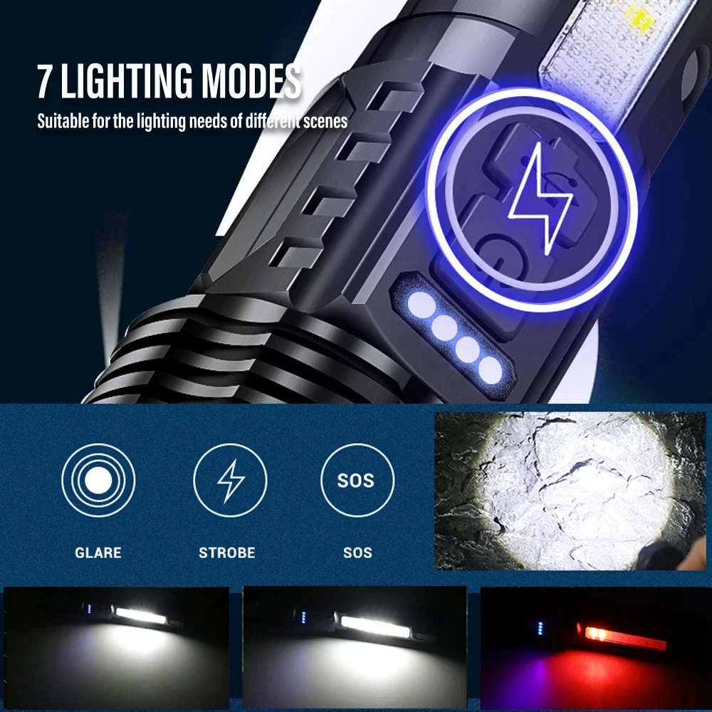 Powerful LED Flashlight Rechar - Outdoor Power For Camping 评论和价格