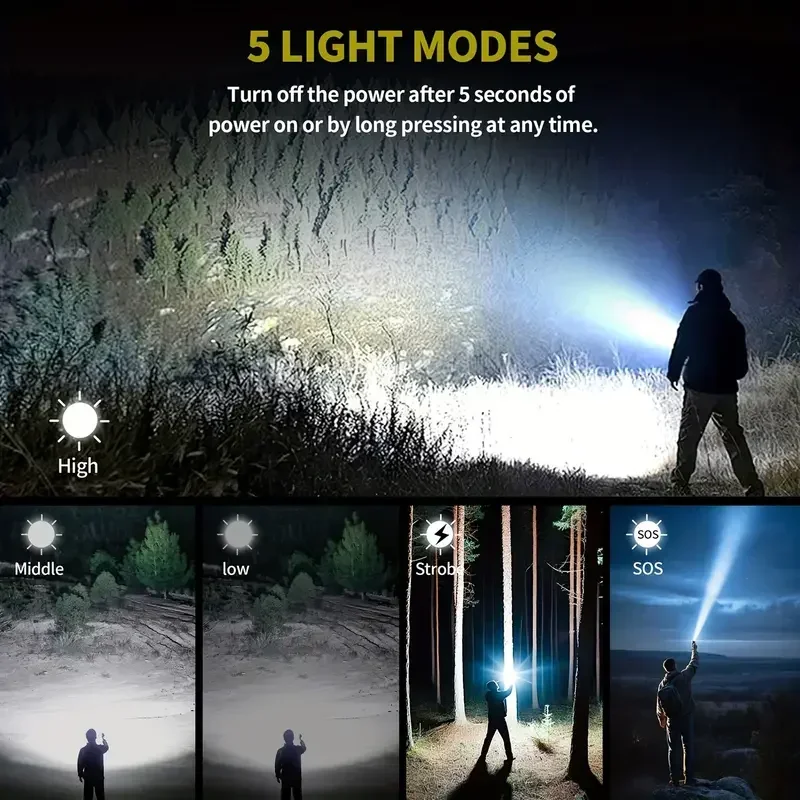 Bright Zoomable Flashlight w/  - Outdoor Power For Camping 评论和价格