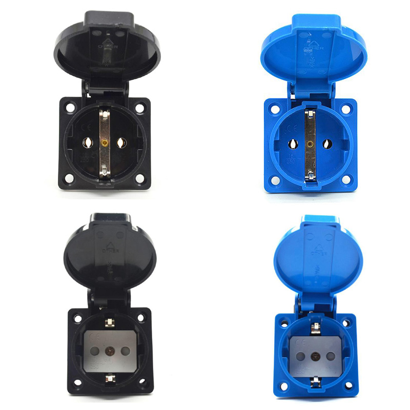 Black Blue Round Cover 50*50mm - Outdoor Power Inlet Box 评论和价格
