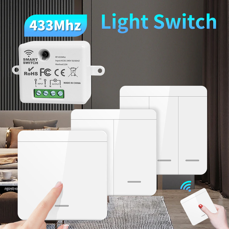 Wireless Light Switch RF 433Mh - Outdoor Power Outlet With Remote Control 评论和价格