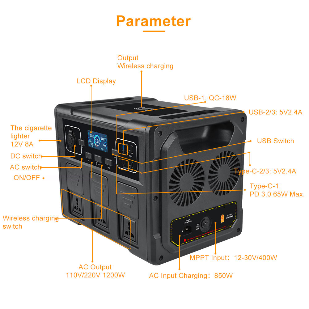 1200W Portable Solar Generator - Outdoor Power For Camping 评论和价格