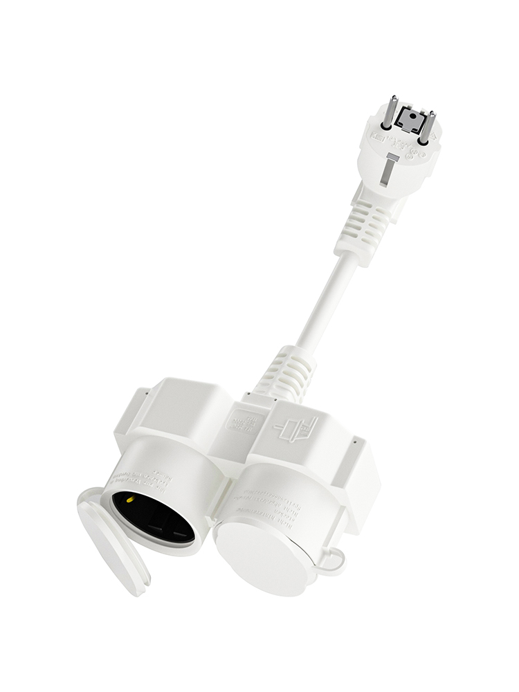 EU Extension Cable with 2 Schu - Outdoor Power Vac 评论和价格