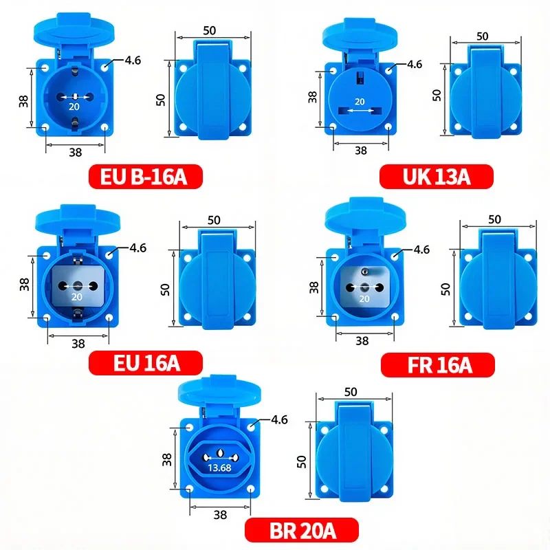 IP54 16A Waterproof Industrial - Outdoor Power Inlet Box 评论和价格