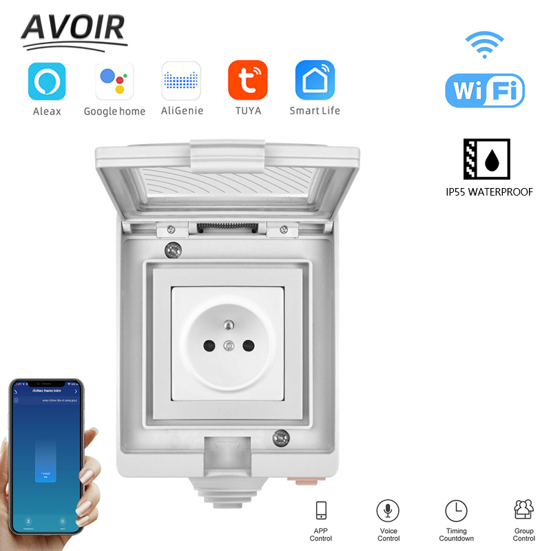 Avoir Tuya Smart Power Sockets - Outdoor Power Outlet With Remote Control 评论和价格