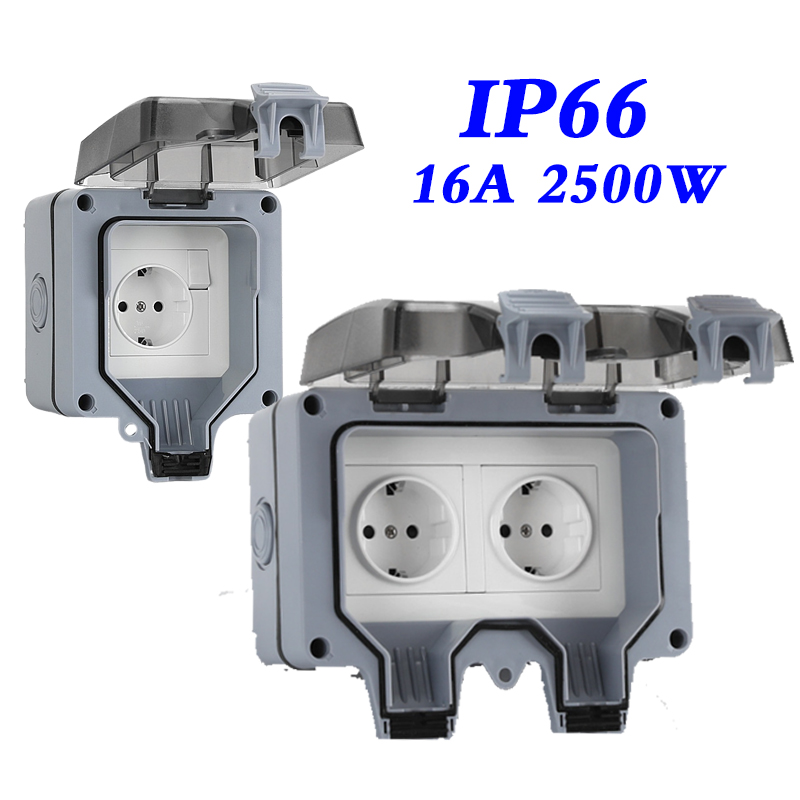 16A EU KR Outdoor Wall Waterpr - Outdoor Power Inlet Box 评论和价格