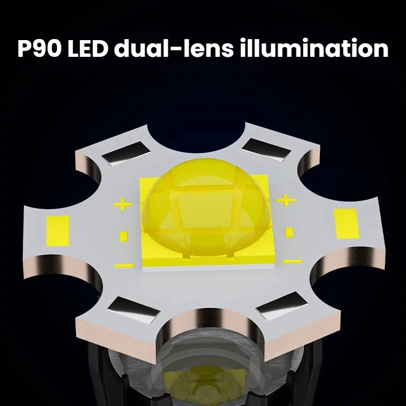 High-power P90 LED Flashlight  - Outdoor Power For Camping 评论和价格
