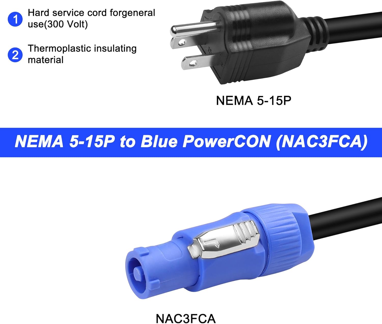 3-Prong NEMA 5-15P to PowerCON - Outdoor Power Vac 评论和价格