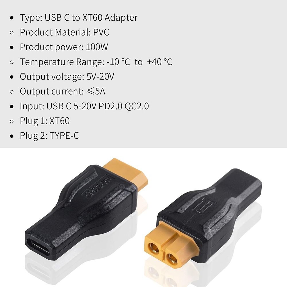 5525 7450 USB C to XT60 Adapte - Outdoor Power Adapter Usb C 评论和价格