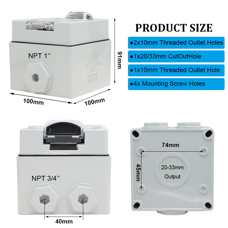 125/250V 20A Generator RV Powe - Outdoor Power Inlet Box 评论和价格