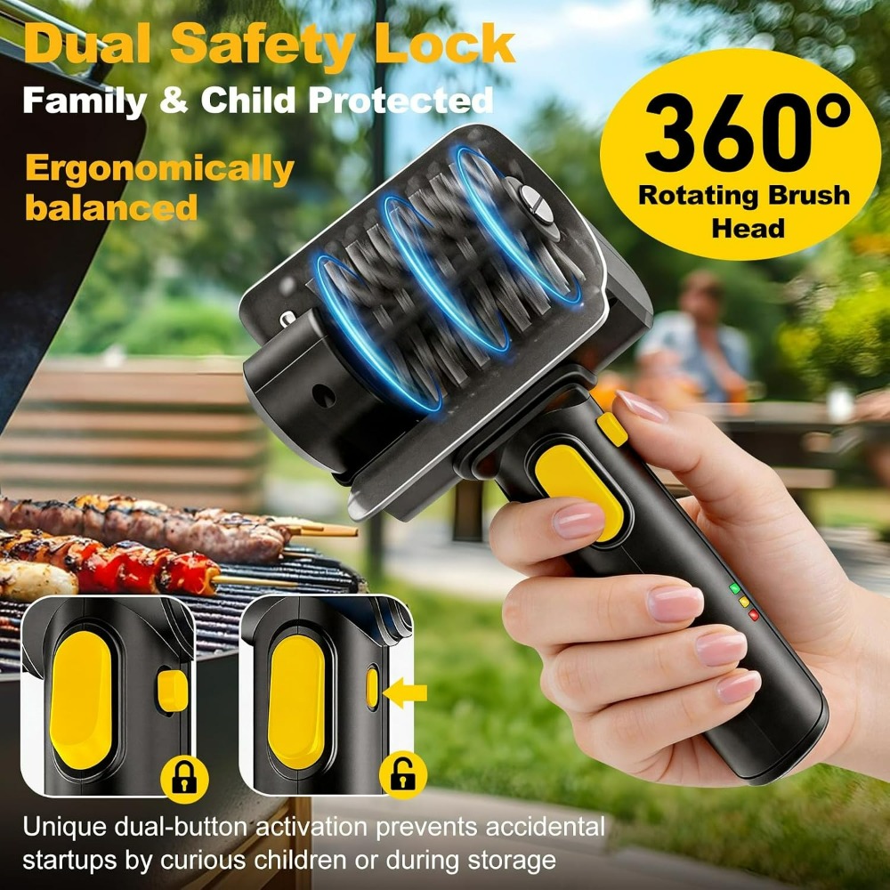 Wireless Electric Grill Brush  - Outdoor Power Grill 评论和价格