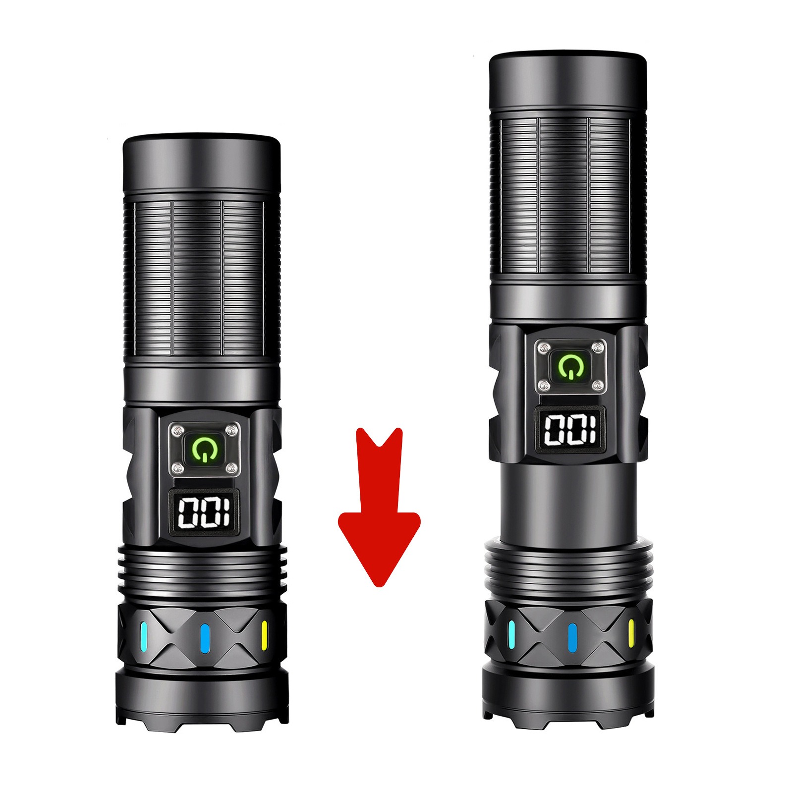 High Power LED Flashlight Tele - Outdoor Power For Camping 评论和价格